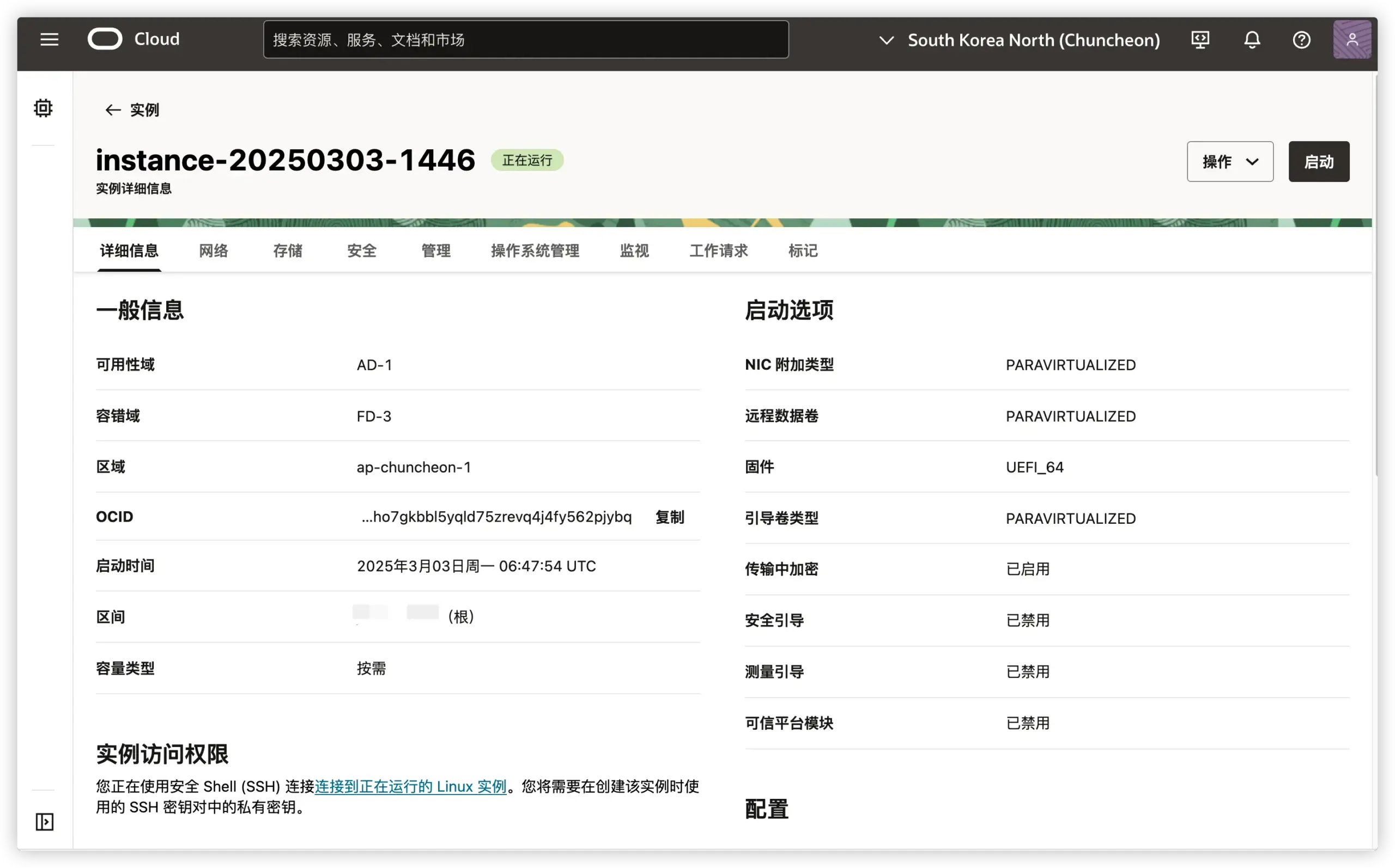 新版控制台实例详情页面