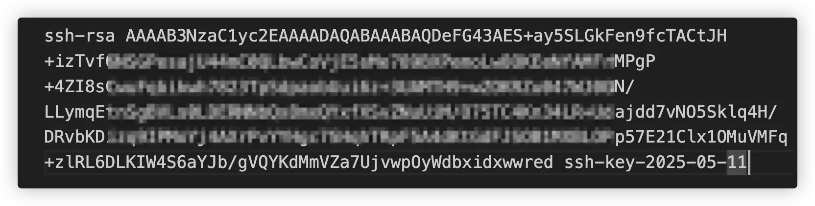 图 4.2 公钥内容